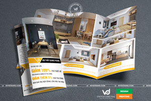 In tờ gấp A4 quảng cáo nội thất đẹp