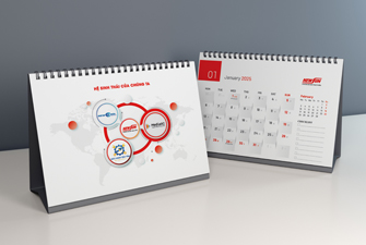Lịch để bàn tặng khách hàng của Newsun
