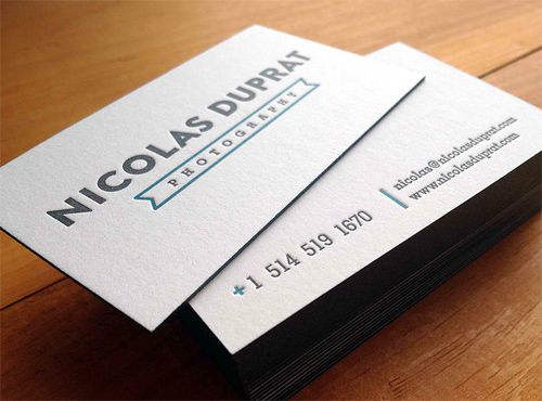 In card visit dập nổi